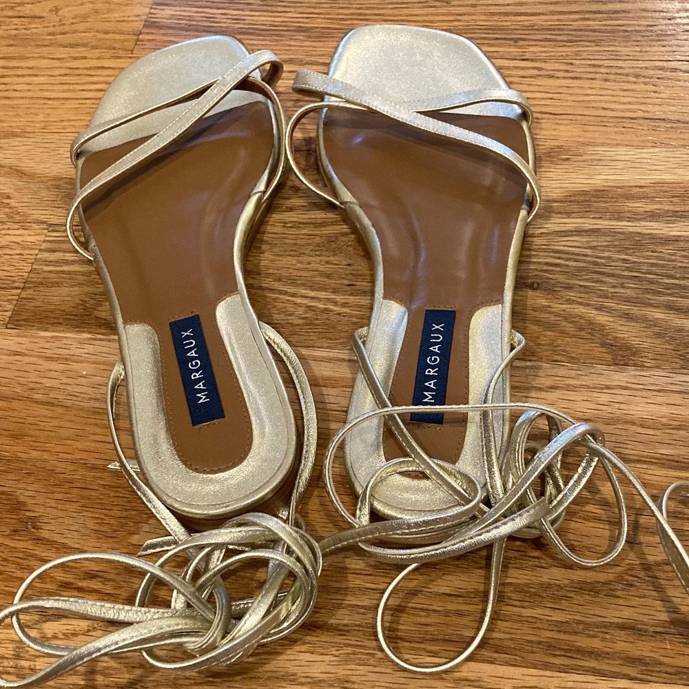 Margaux The Wrap Sandals Gold Like New